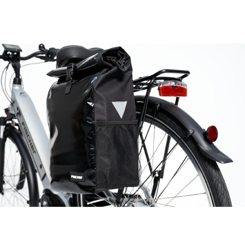 FISCHER rack bag Kurier, black, 18 litres, 240×120×530 mm
